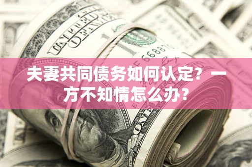 北京夫妻共同债务如何认定？一方不知情怎么办？